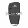 Audi Q7 A6 Original Flip Keyless Go Funkschlüssel 3 Tasten 433 MHz Megamos 8E Transponder 4F0837220AF