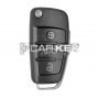 Audi Q7 A6 Original Flip Keyless Go Funkschlüssel 3 Tasten 433 MHz Megamos 8E Transponder 4F0837220AF