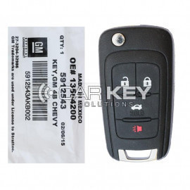Chevrolet Camaro Cruze 2010–2017, Original-Klappschlüssel, 315 MHz, 5912543