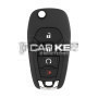 Chevrolet Cruze 2018 Folding key with remote control, 4 buttons, 433 MHz, original board with retrofit housing