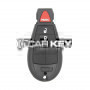 Chrysler Jeep Dodge Fobik Funkschlüssel 2 + 1 Tasten 433MHz HITAG 2 - ID46 -PCF7941 Transponder FCC ID: IYZ-C01C