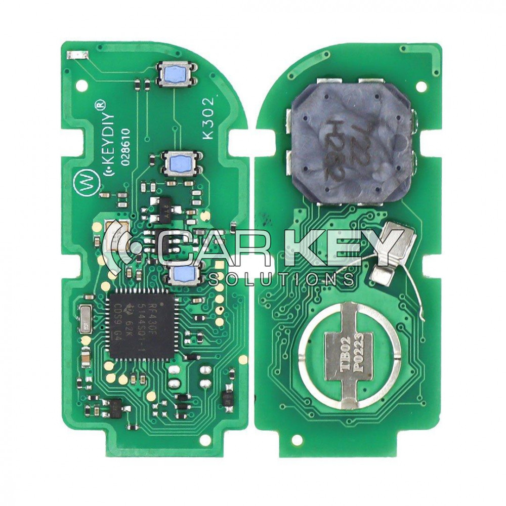 KeyDiy KD TB02-3 Lexus Universal Smart Key PCB 3 Tasten mit 8A Transponder