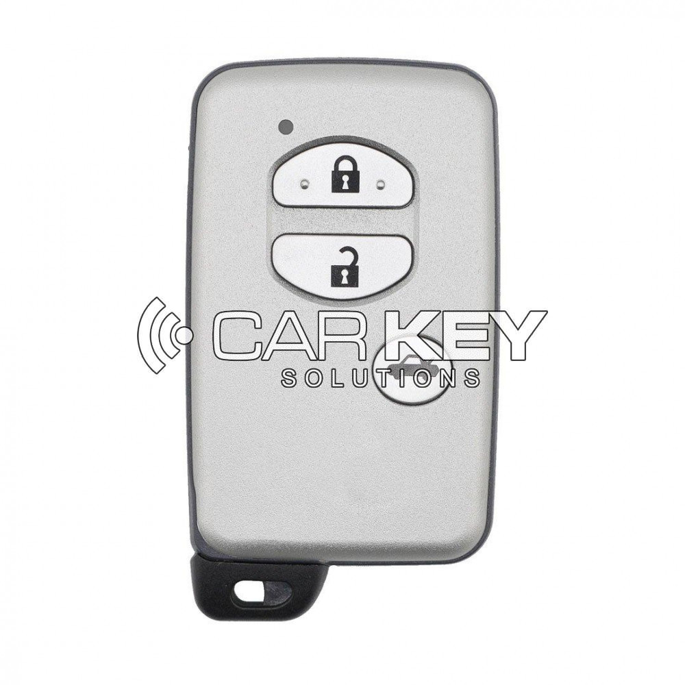 KeyDiy KD Toyota Universal Smart Remote Key 3 Tasten mit silbernem Schlüsselgehäuse TDB03-3