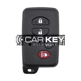KeyDiy KD Toyota Universal Smart Remote Key 3+1 Tasten mit schwarzem Schlüsselgehäuse TDB03-4