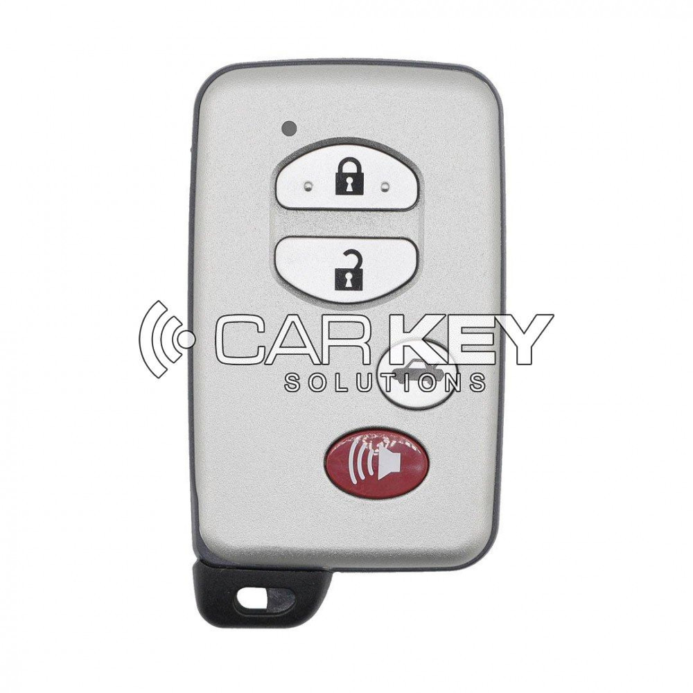 KeyDiy KD Toyota Universal Smart Remote Key 3+1 Tasten mit silbernem Schlüsselgehäuse TDB03-4