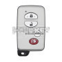 KeyDiy KD Toyota Universal Smart Remote Key 3+1 Tasten mit silbernem Schlüsselgehäuse TDB03-4