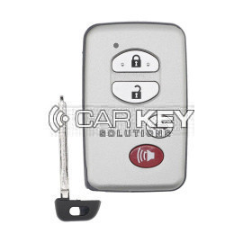 KeyDiy KD Toyota Universal Smart Remote Key 3+1 Tasten mit silbernem Schlüsselgehäuse TDB03-4
