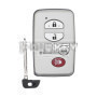 KeyDiy KD Toyota Universal Smart Remote Key 3+1 Tasten mit silbernem Schlüsselgehäuse TDB03-4
