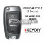 Keydiy KD Universal Flip Remote Key 3 Tasten Hyundai Typ NB25 PCF