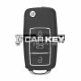 Keydiy KD Universal Klappschlüssel 3 Tasten Chrom Volkswagen Typ B01-3