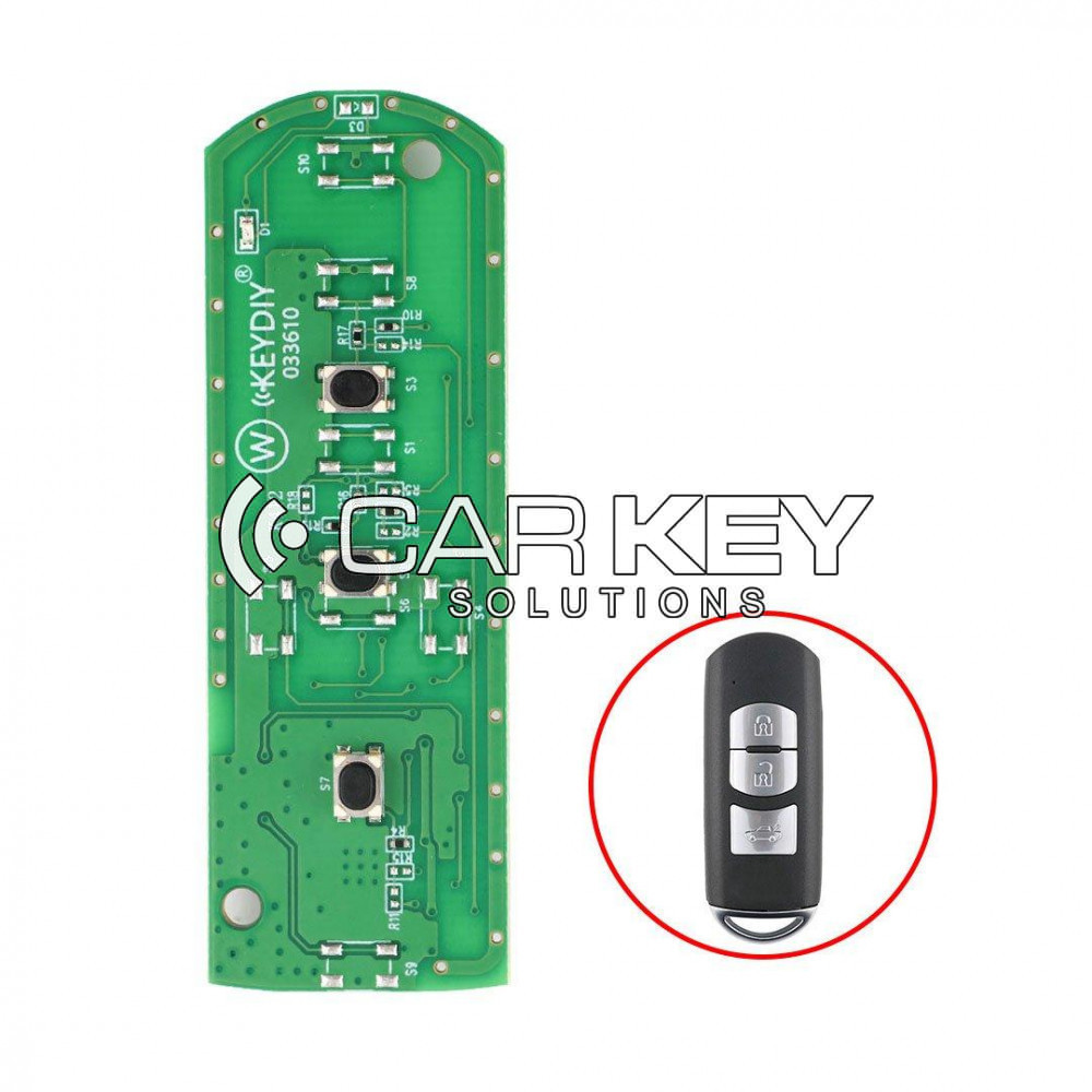 Keydiy KD Universal Smart PCB Schlüssel 3 Tasten Mazda Typ ZB44-3