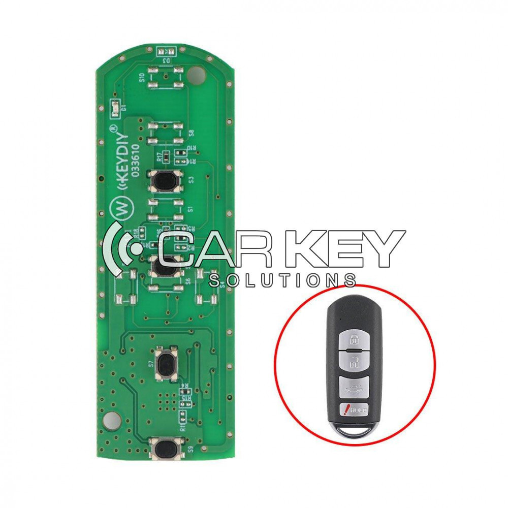 Keydiy KD Universal Smart PCB Schlüssel 3+1 Tasten Mazda Typ ZB44-4