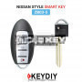 Keydiy KD Universal Smart Remote Key 4+1 Tasten Nissan Typ ZB03-5
