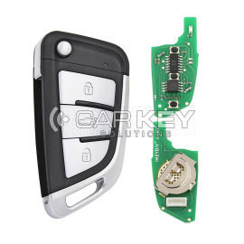 Keydiy KD Universal-Flip-Fernbedienungsschlüssel, 3 Tasten, Typ B29, Metall