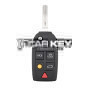 Klappschlüssel für Volvo S60 S80 V70 XC70 XC90 2004–2015, 5 Tasten, 315 MHz – ID48-Chip