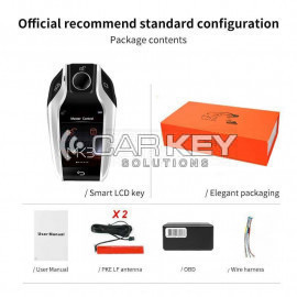 LCD Universal modifizierter Smart Remote Key PKE Comfort Access System für alle schlüssellosen Autos Silber Farbe