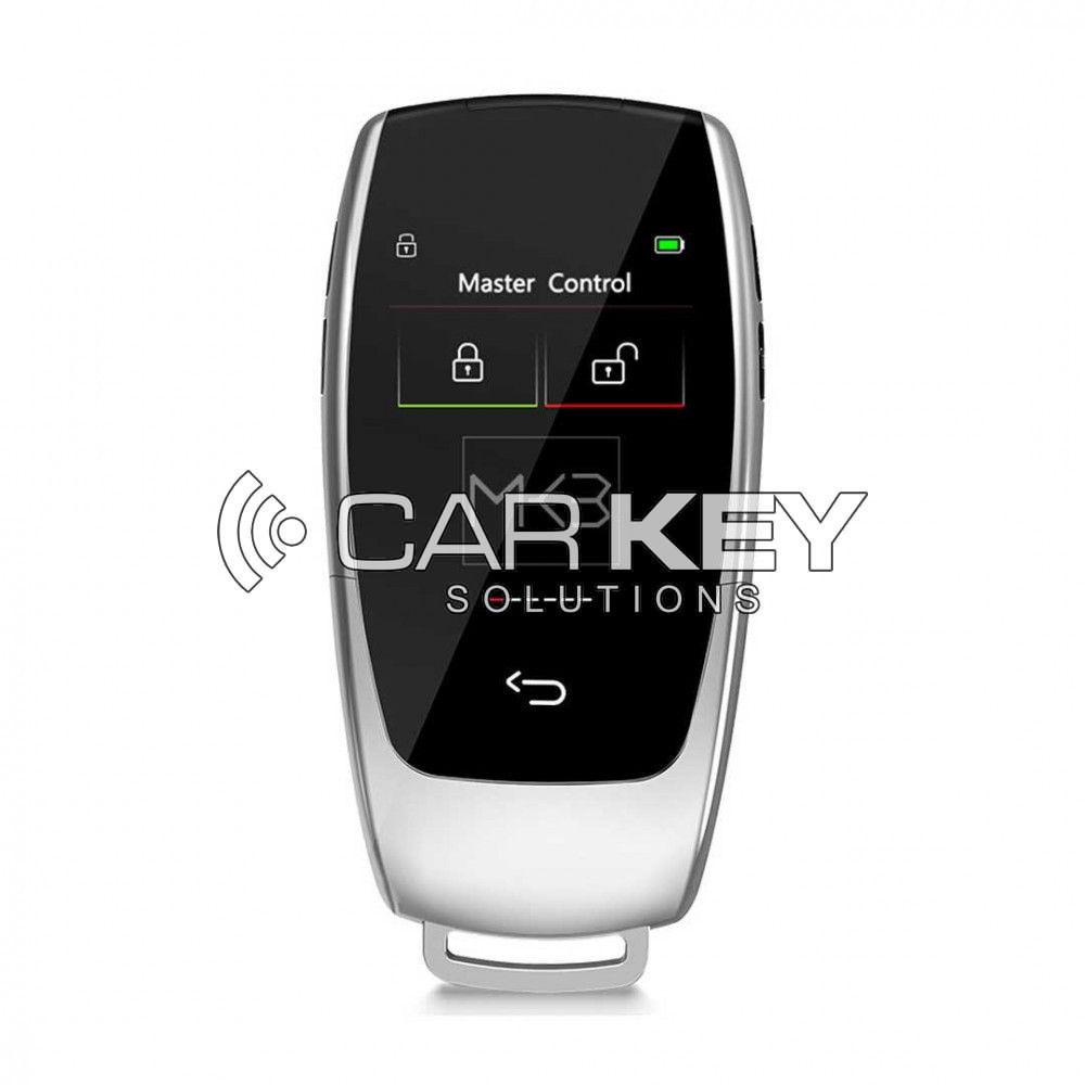 LCD-Universal-modifiziertes Smart-Remote-Key-Kit für alle schlüssellosen Einstiegsautos Mercedes Benz im klassischen Stil in silberner Farbe