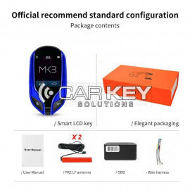 LCD-Universal-modified Smart-Remote-Key-PKE-System for all keyless cars in Maserati style, blue color