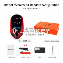 LCD-Universal-modified Smart-Remote-Key-PKE-System for all keyless cars in Maserati style, red color