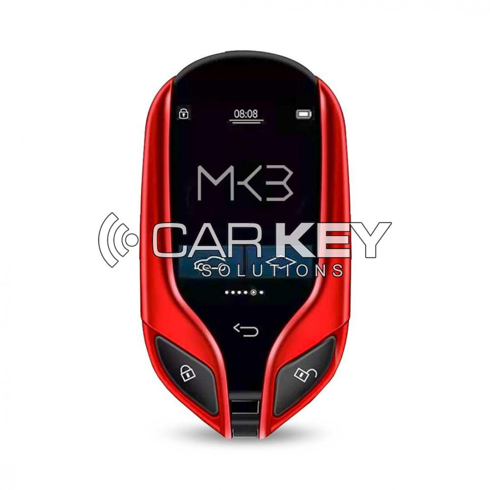 LCD-Universal-modified Smart-Remote-Key-PKE-System for all keyless cars in Maserati style, red color