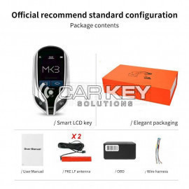 LCD-Universal-modifiziertes Smart-Remote-Key-PKE-System für alle schlüssellosen Autos im Maserati-Stil, silberne Farbe