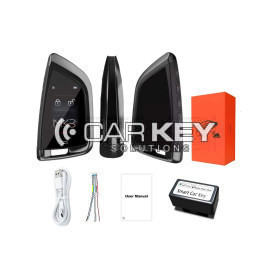 LCD Universal Smart Key Kit with keyless access and IOS Auto FEM location tracking system in black color