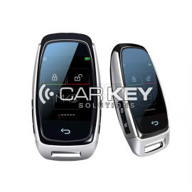 LCD-Universal-Smart-Key-Kit with keyless access and IOS vehicle location tracking system in silver color