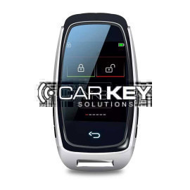LCD-Universal-Smart-Key-Kit with keyless access and IOS vehicle location tracking system in silver color