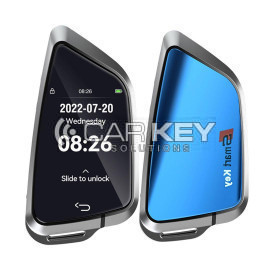 LCD-Universal-Smart-Key-Kit mit schlüssellosem Zugang und IOS-Standortverfolgungssystem im Car-Knife-Stil, silberfarben