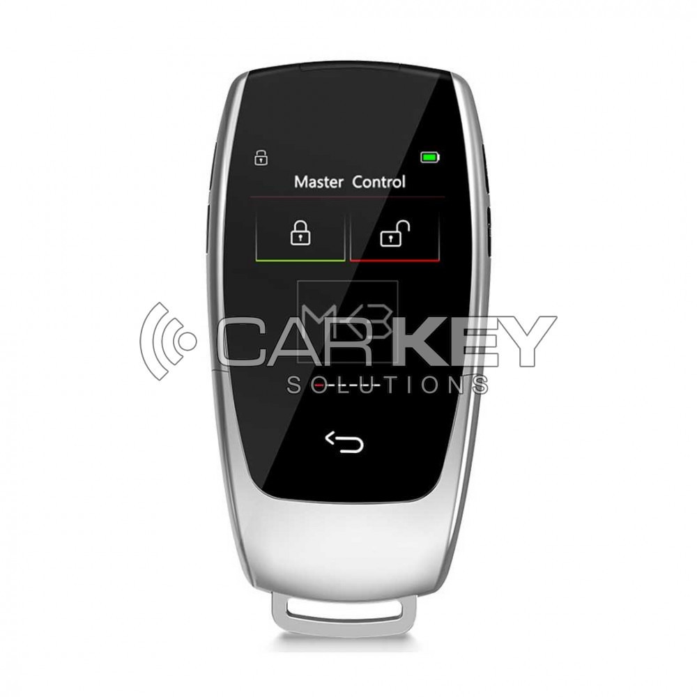 LCD-Universal-Smart-Remote-Key-Kit mit schlüssellosem Zugang und IOS-Fahrzeugstandortverfolgungssystem in silberner Farbe