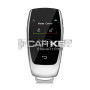 LCD-Universal-Smart-Remote-Key-Kit with keyless access and IOS vehicle location tracking system in silver color