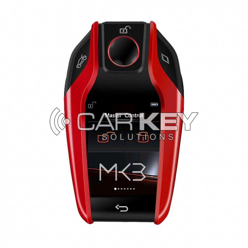 LCD-Upgrade-Version, modifiziertes Universal-Smart-Remote-Key-Kit für alle schlüssellosen Autos im BMW-Stil, rote Farbe