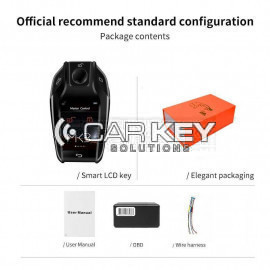 LCD-Upgrade-Version, modifiziertes Universal-Smart-Remote-Key-Kit für alle schlüssellosen Autos im BMW-Stil, schwarze Farbe