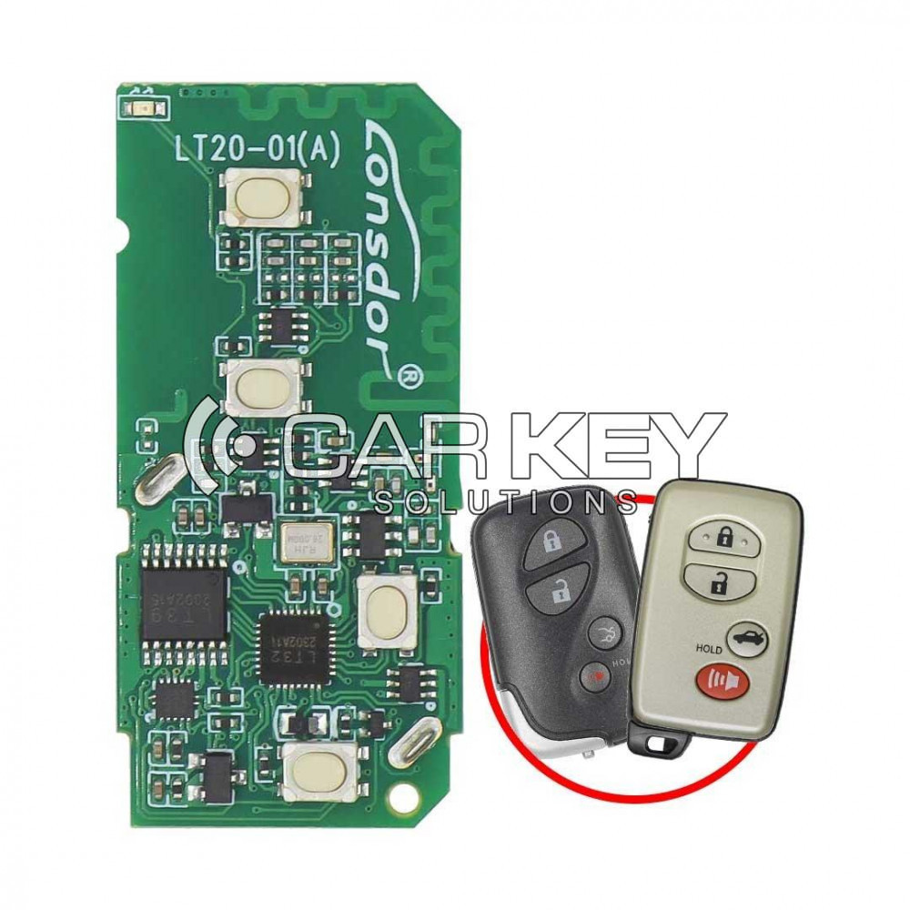 Lonsdor LT20-01J0 Universal Smart Remote PCB 40/80 Bit für Toyota Lexus 4 Tasten 433/315 MHz