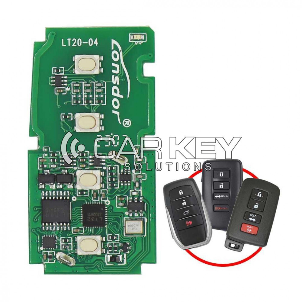 Lonsdor LT20-04NJ Universal Smart Remote PCB 40 / 80 Bit &amp  8A für Toyota / Lexus 4 Tasten 433 / 315 MHz