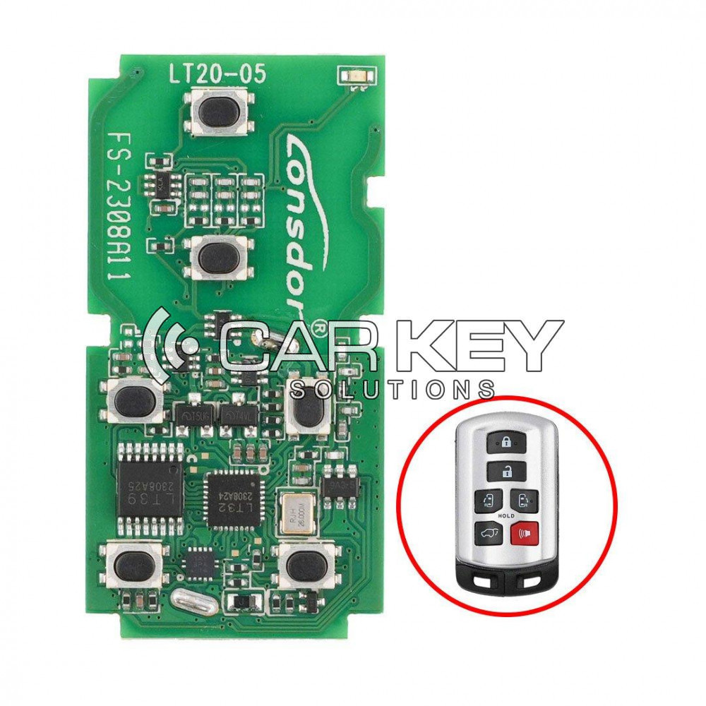 Lonsdor LT20-05 Universal Toyota Smart Remote Key PCB 6 Tasten 314,35 MHz 4D Chip