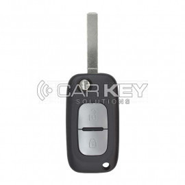 Nissan Micra Note Navara Qashqai Modifizierter Klappschlüssel mit 2 Tasten, 433 MHz / PCF7946-Transponder