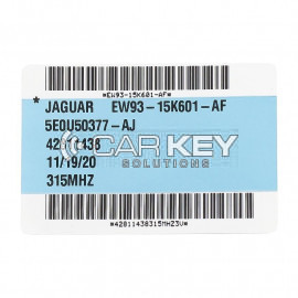 Original Jaguar Smart Key 5 Tasten 315 MHz HK83-15K601-AC / EW93-15K601-AF