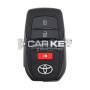 Original Toyota Land Cruiser Prado 2024 Smart-Fernbedienungsschlüssel mit 3+1 Tasten, 433 MHz, 8990H-60811 / 8990H-60810