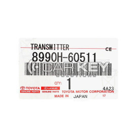 Original-Smart-Fernschlüssel für Toyota Land Cruiser 2022–2024, 3 Tasten, 433,92 MHz, 8990H-60511