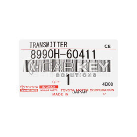 Original-Smart-Fernschlüssel für Toyota Land Cruiser GR 2022–2024, 3 Tasten, 433,92 MHz, 8990H-60411