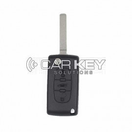 Peugeot 407 408 0523 Modell Klapp-Funkschlüssel 3 Tasten 433 MHz ASK PCF7941A Transponder VA2 Klinge