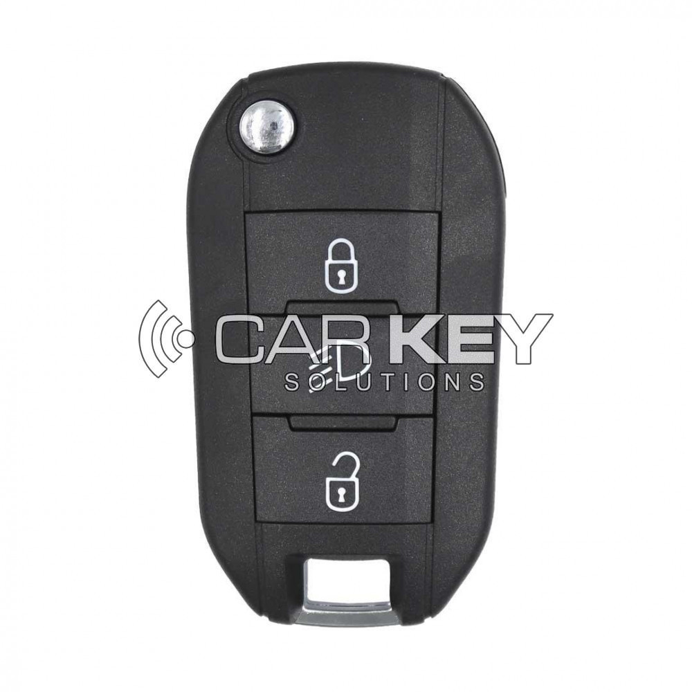 Peugeot Flip Funkschlüssel 3 Tasten mit Licht 434MHz Chip 4A 9809825177 / 2015DJ2893 / 08454610 / HUF8435