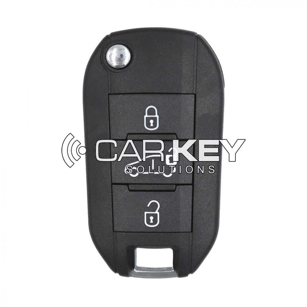 Peugeot Flip Funkschlüssel 3 Tasten Schiebetür 434MHz Chip 4A 9809825177 / 2015DJ2893 / 08454610 / HUF8435