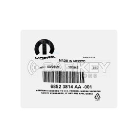 RAM 1500 2025 Original Smart-Fernschlüssel 4+1 Tasten 433MHz 68523814AA