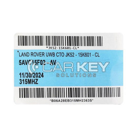 Range Rover 2025 Original Smart-Fernschlüssel 4+1 Tasten 315MHz JK52-15K601-CL