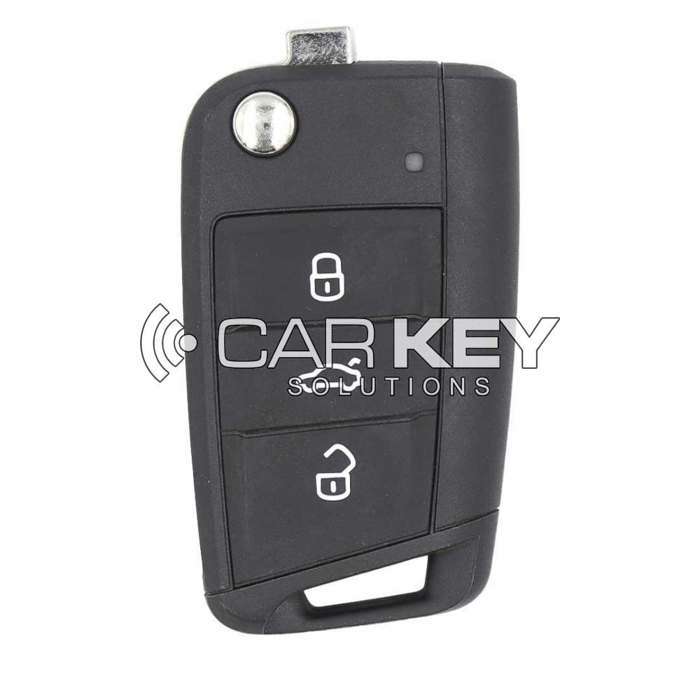 Skoda MQB 2020–2023 Original Klappfernbedienung (ohne Annäherungssensor), 3 Tasten, 433 MHz, 654959752C