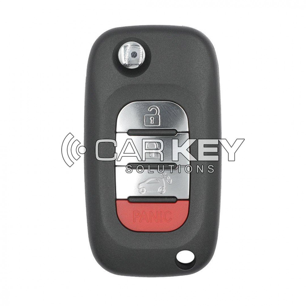 Smart ForTwo ForFour 2015-2017 Klappschlüssel 3+1 Tasten 433MHz