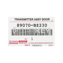 Toyota Avanza 2016 Original Funkschlüssel 2 Tasten 433 MHz 89070-BZ230