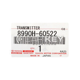 Toyota Land Cruiser 2022–2024 Original Smart-Fernschlüssel 3 Tasten 433,58/434,42 MHz 8990H-60522